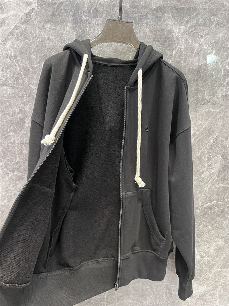 Acne Studios Hooded Zip Sweater Black