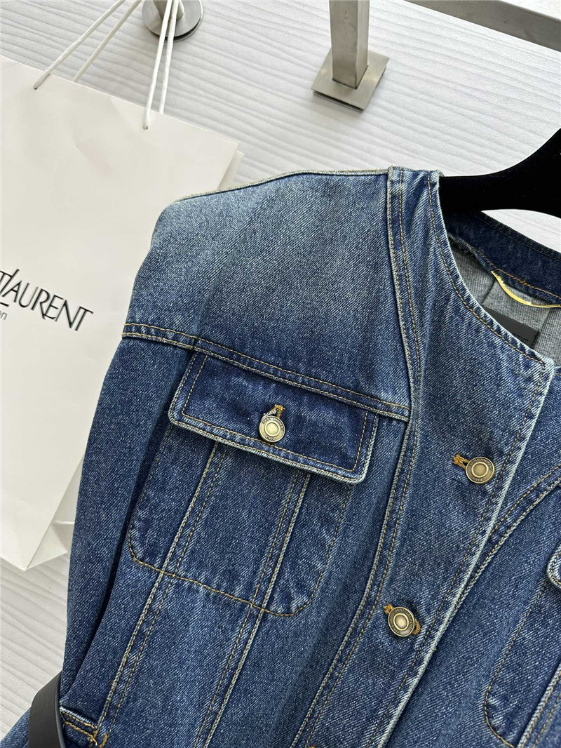 Y51 long denim vest