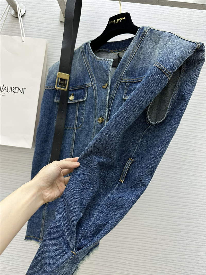 Y51 long denim vest