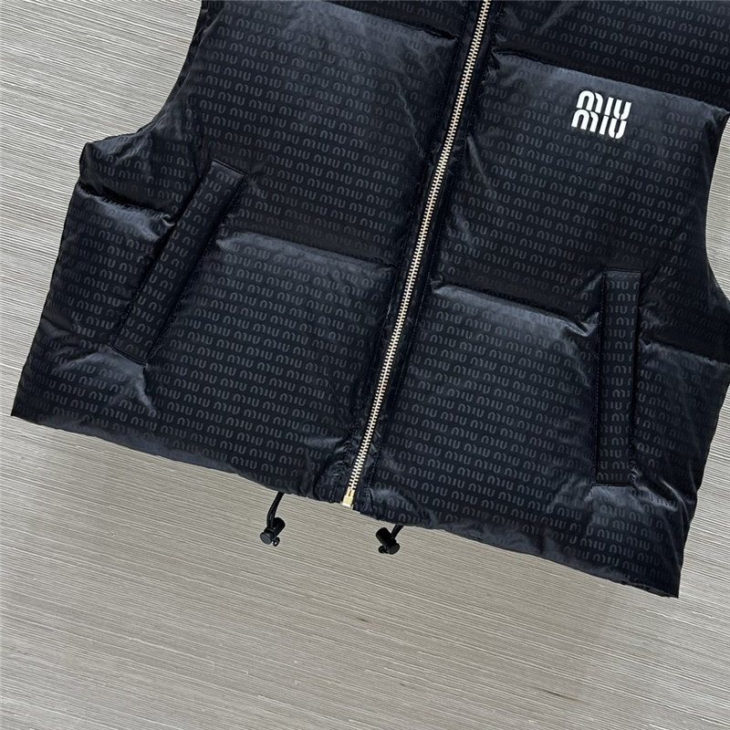 M1um1u jacquard down vest