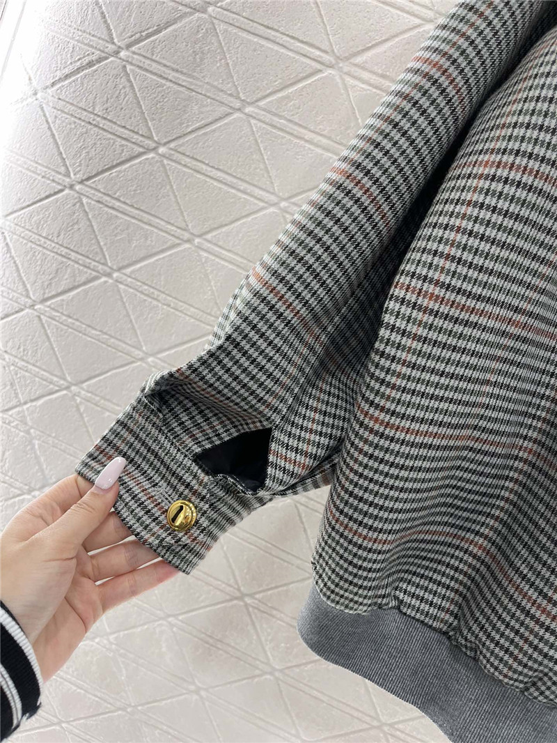 M1um1u wool plaid jacket