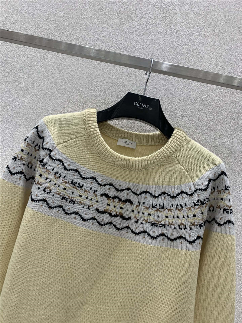 Ce1i*e triomphe fair isle sweater in yellow