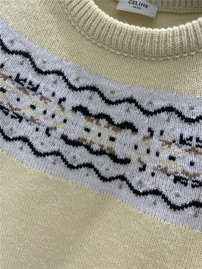 Ce1i*e triomphe fair isle sweater in yellow