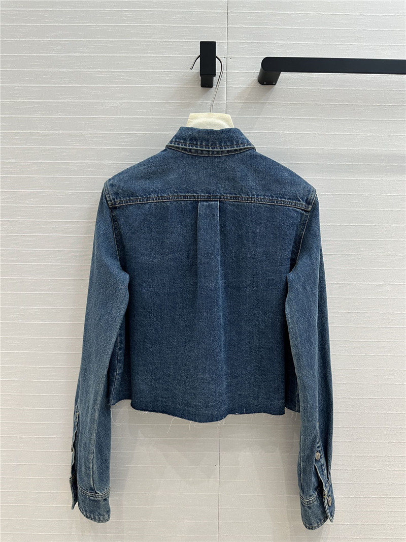 L0ew* cropped denim shirt