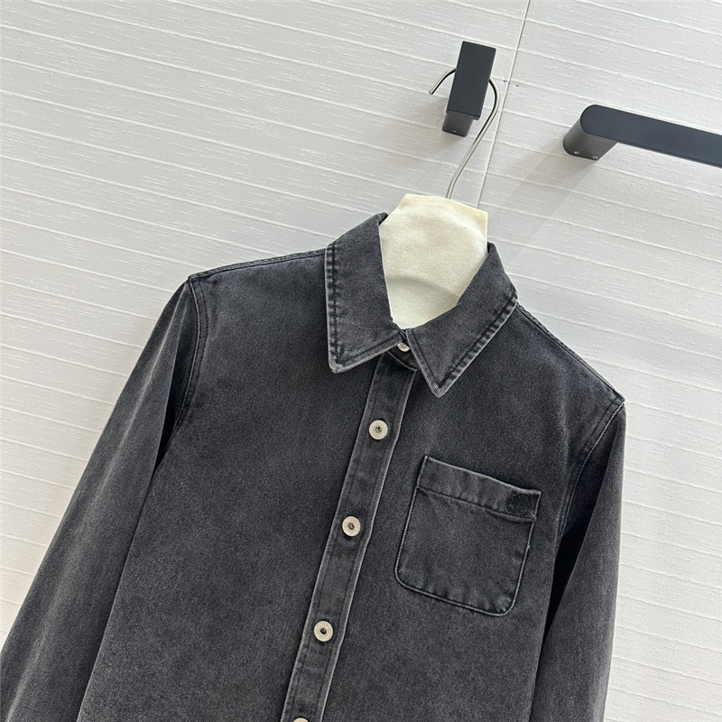L0ew* cropped denim shirt