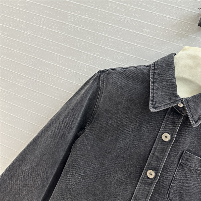 L0ew* cropped denim shirt
