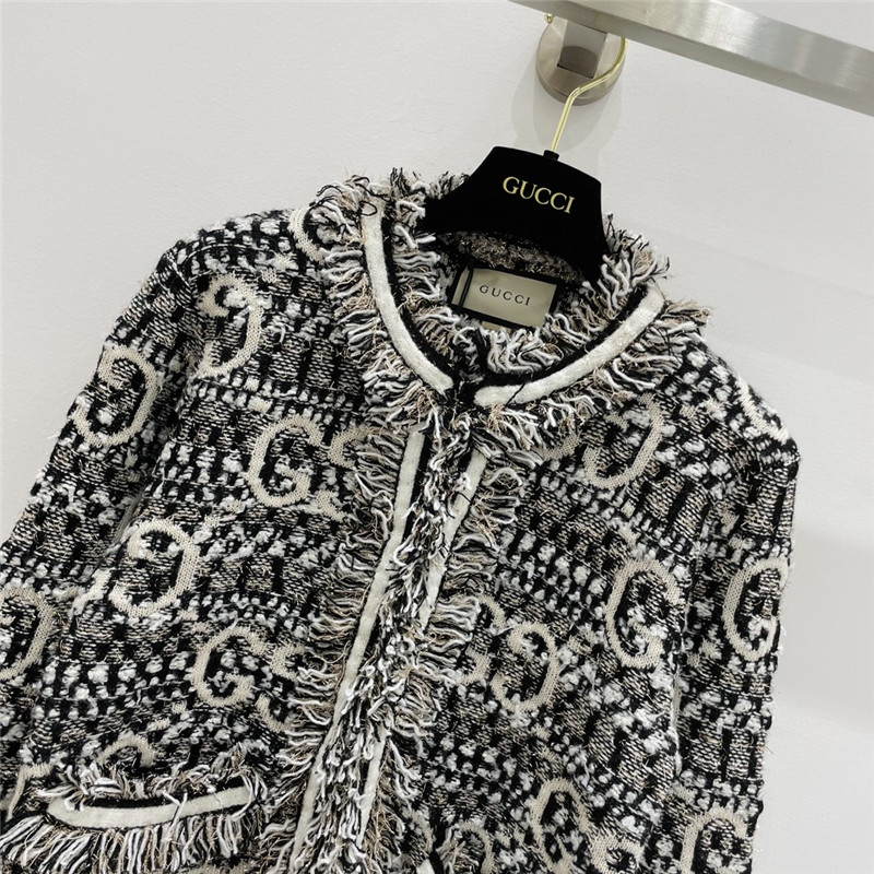 Gvc*1 wool mohair gg cardigan in black