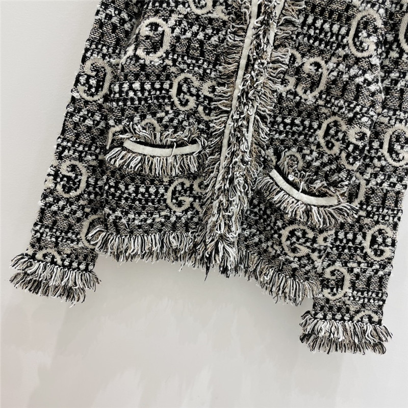 Gvc*1 wool mohair gg cardigan in black