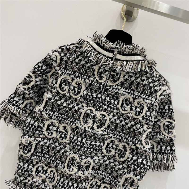Gvc*1 mohair gg short-sleeve top in black