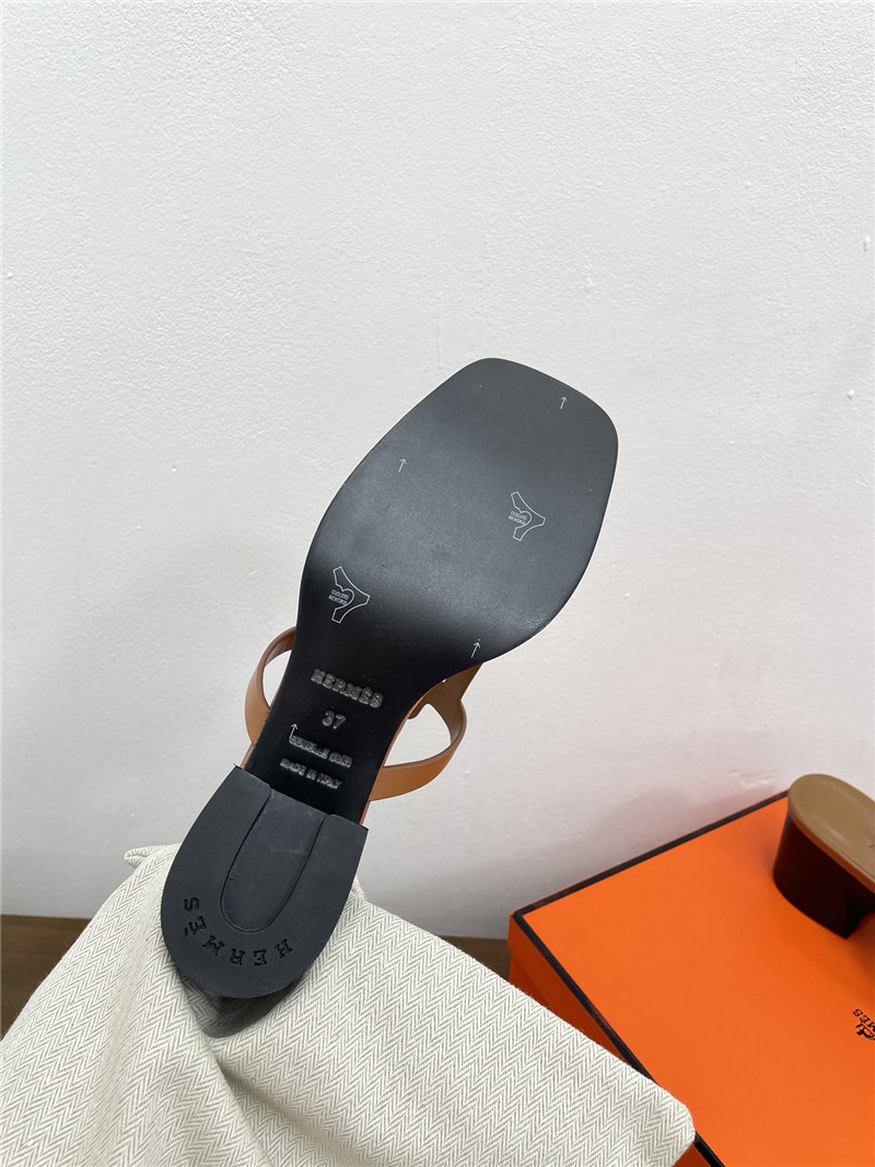 H**me5 izzy 60 sandals in brown calfskin