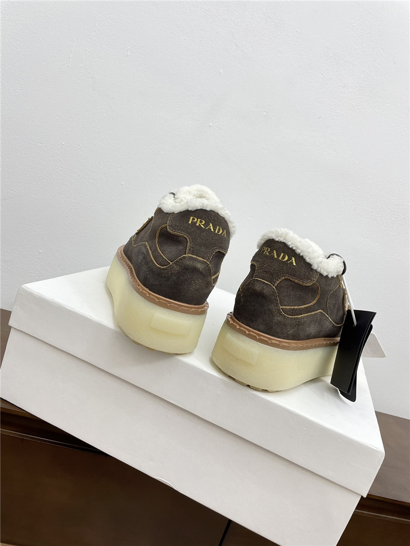 Pra*a winter platform suede sneakers
