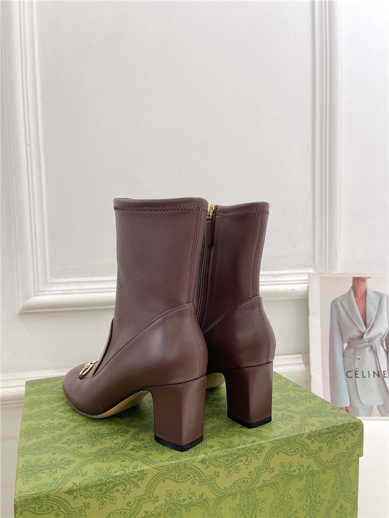 Gvc*1 women’s horsebit ankle boot in brown