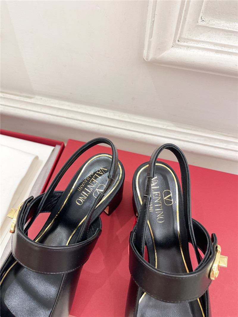 Va1e*ntin0 black vlogo mary-jane slingbacks