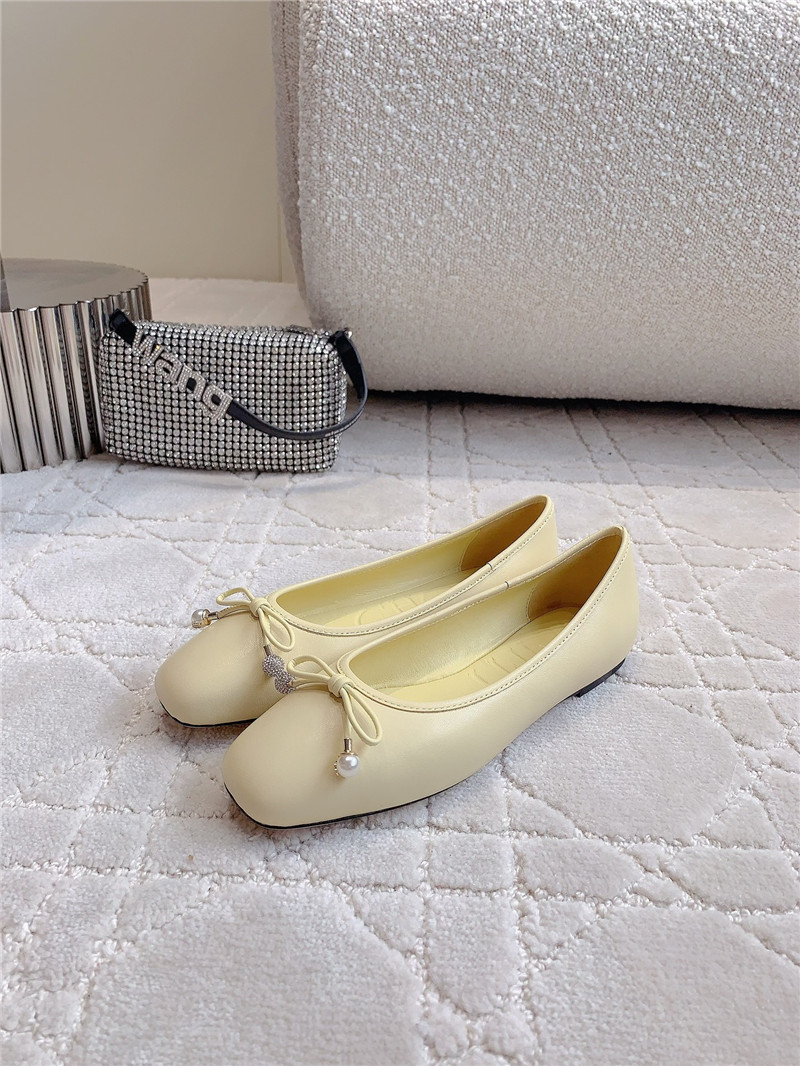 J1m*y Ch00 elme flats in natural nappa leather