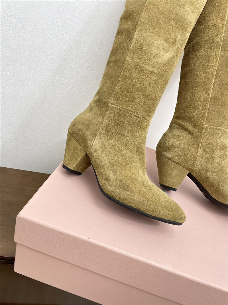 Miu Miu Suede Knee-High Boots