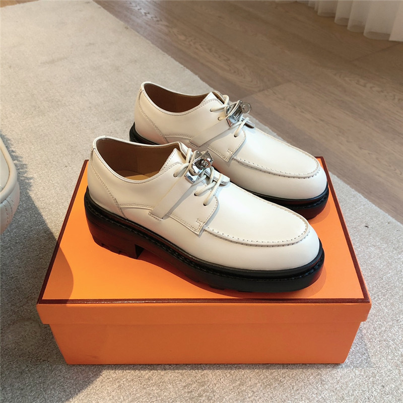 H**me5 first derby shoe in natural calfskin