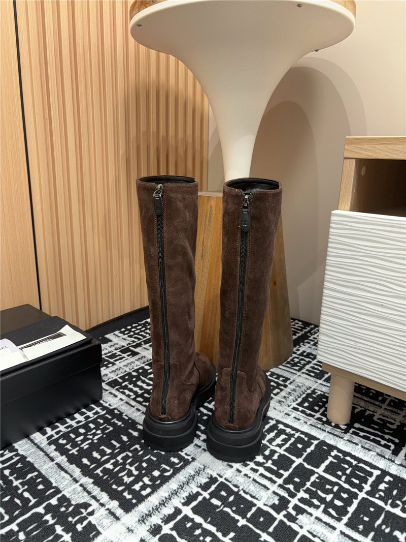 Ch**el suede leather keen high boots