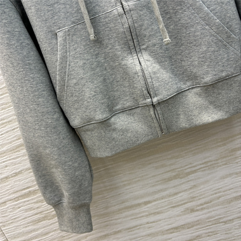 Gvc*1 logo-embossed grey hoodie