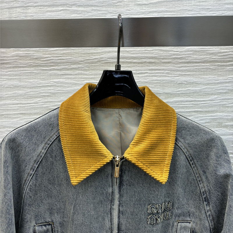 M1um1u denim short jacket