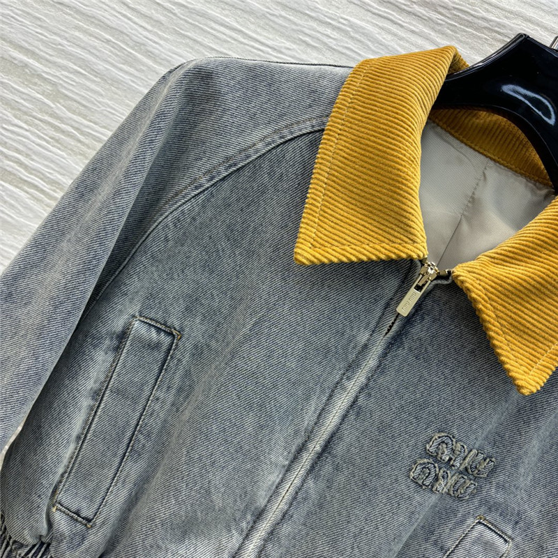 M1um1u denim short jacket