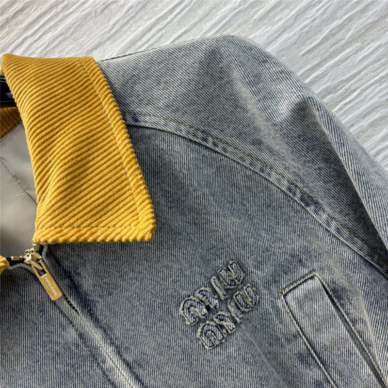 M1um1u denim short jacket