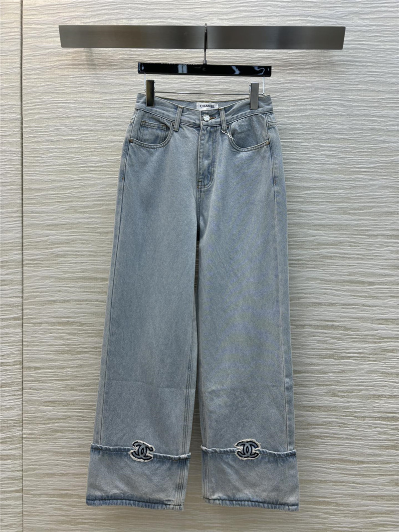 Ch**el light blue straight jeans