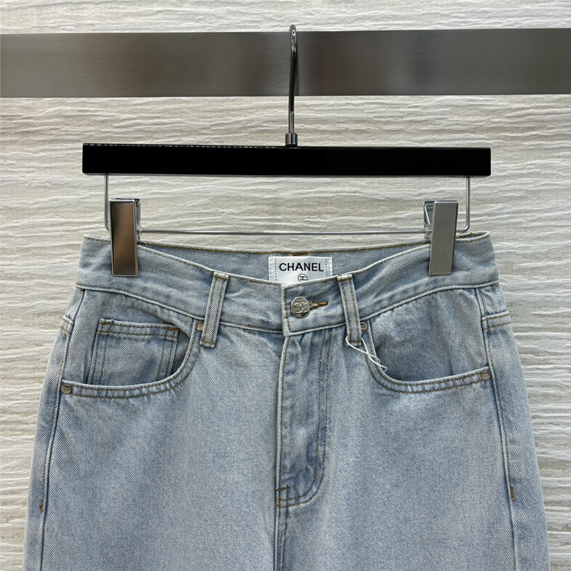 Ch**el light blue straight jeans