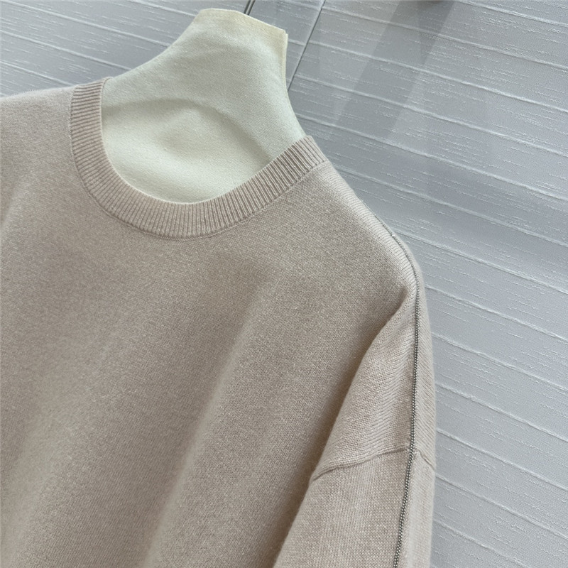 BC Crewneck Beige Cashmere Sweater