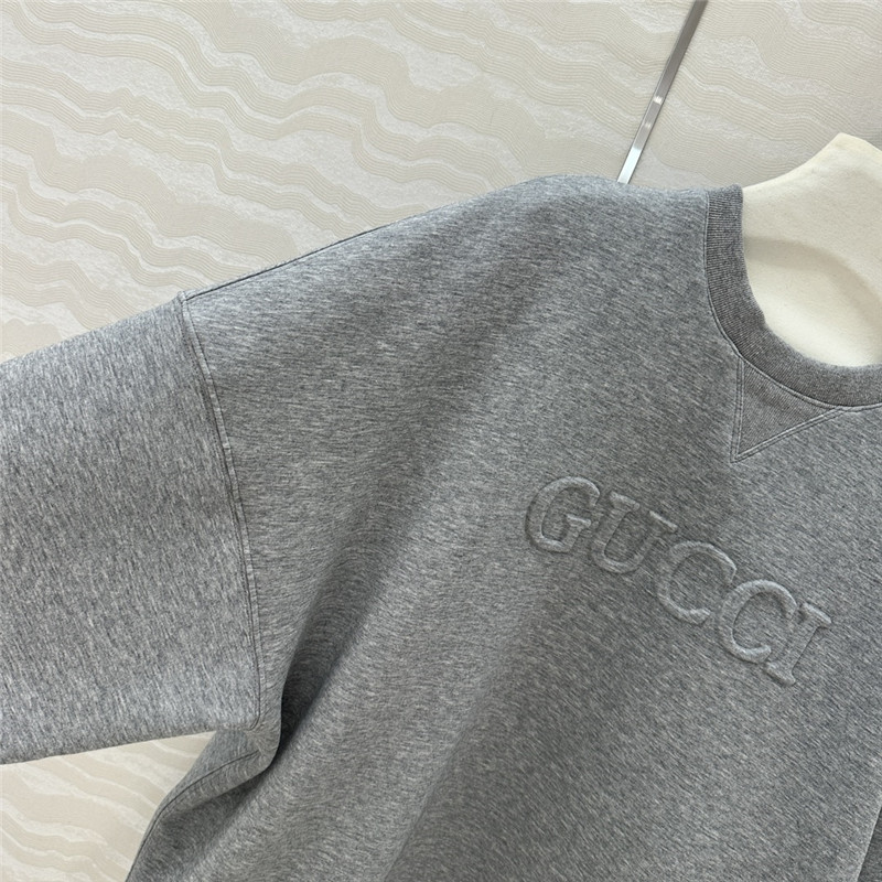 Gvc*1 logo-embossed gray sweatshirt