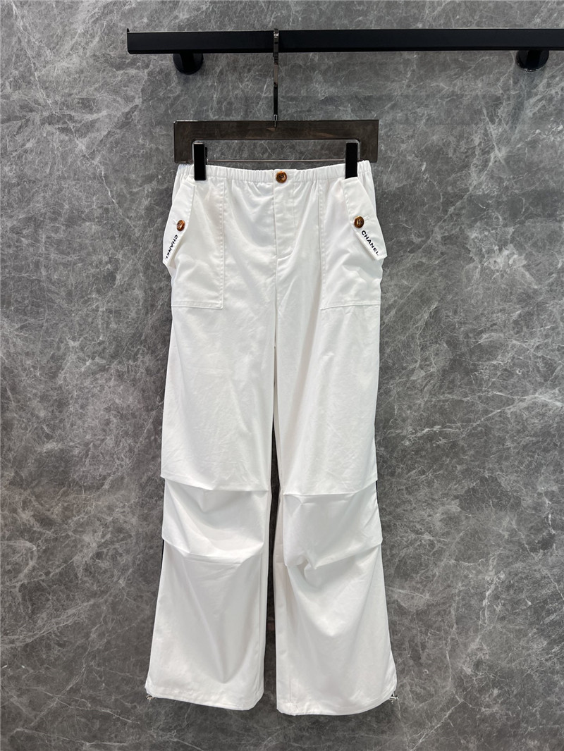 Ch**el pocket cargo wide-leg pants