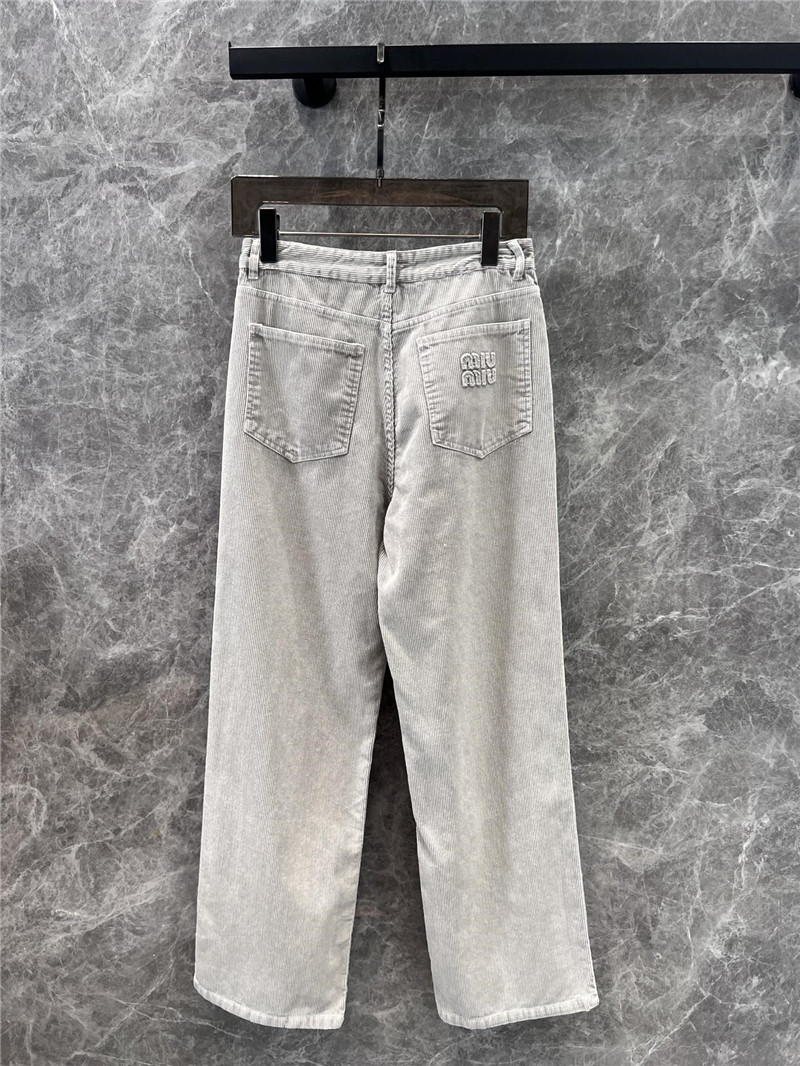 M1um1u corduroy casual trousers