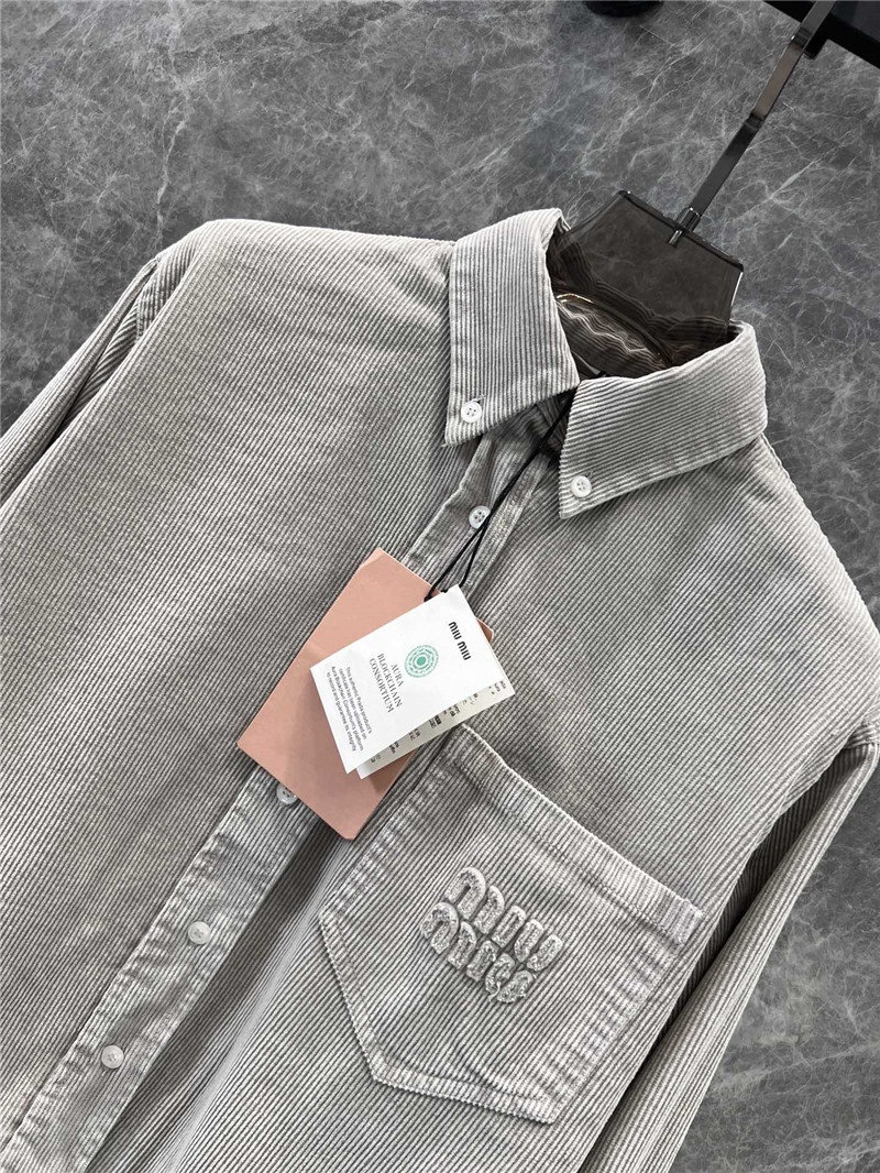 M1um1u corduroy shirt jacket