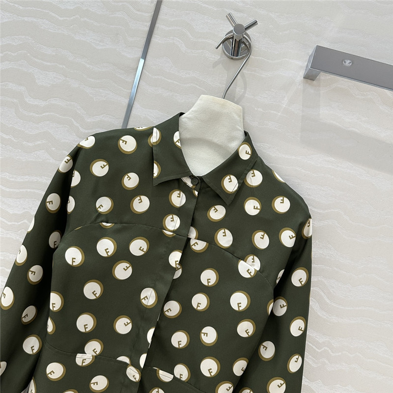 F**di polka dot print silk shirt