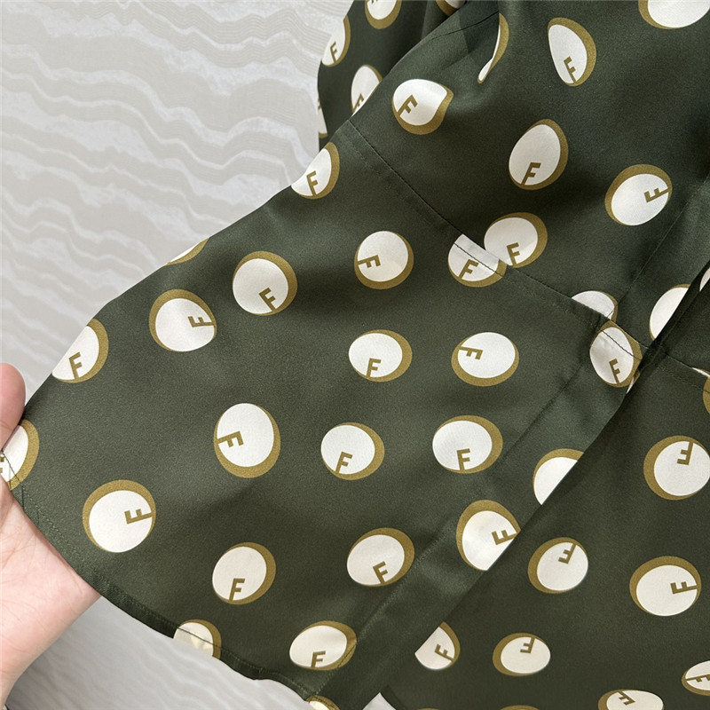 F**di polka dot print silk shirt