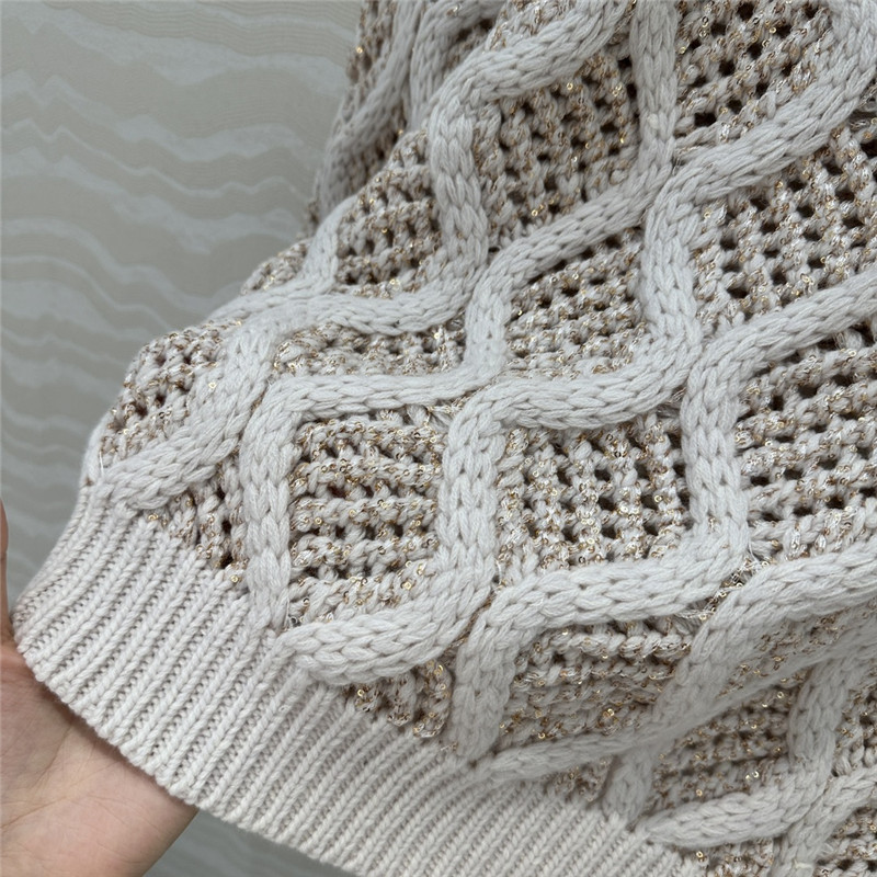 BC Cashmere Dazzling Net & Cable Sweater
