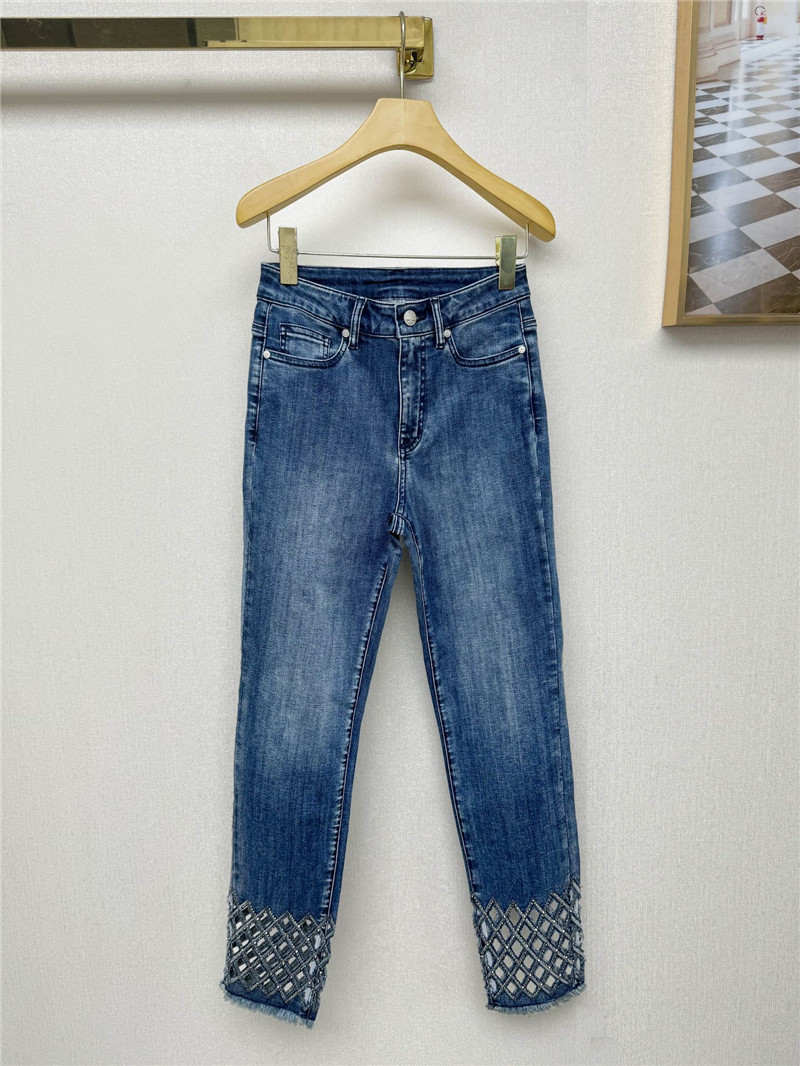 Ch**el rhinestone jeans