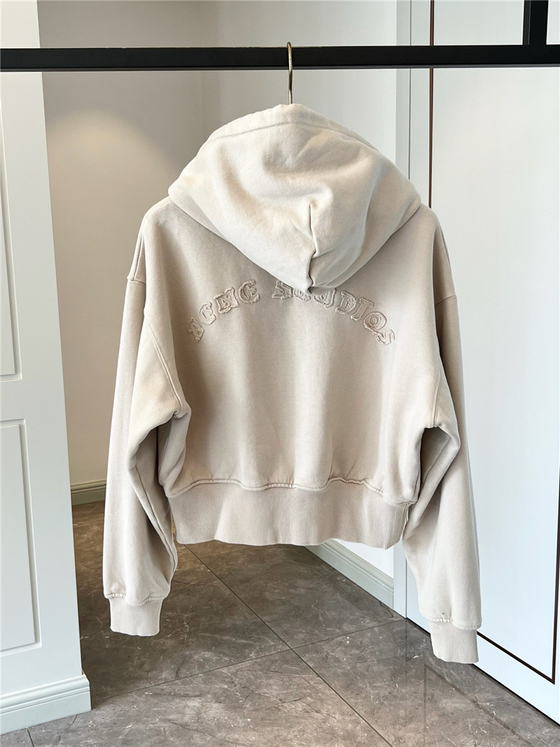 acne studios hooded zip-up sweatshirt