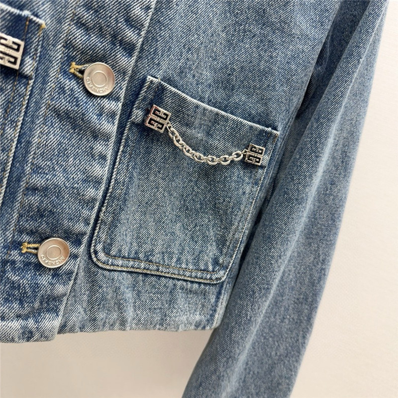 Givenchy denim crew neck jacket