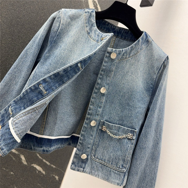 Givenchy denim crew neck jacket
