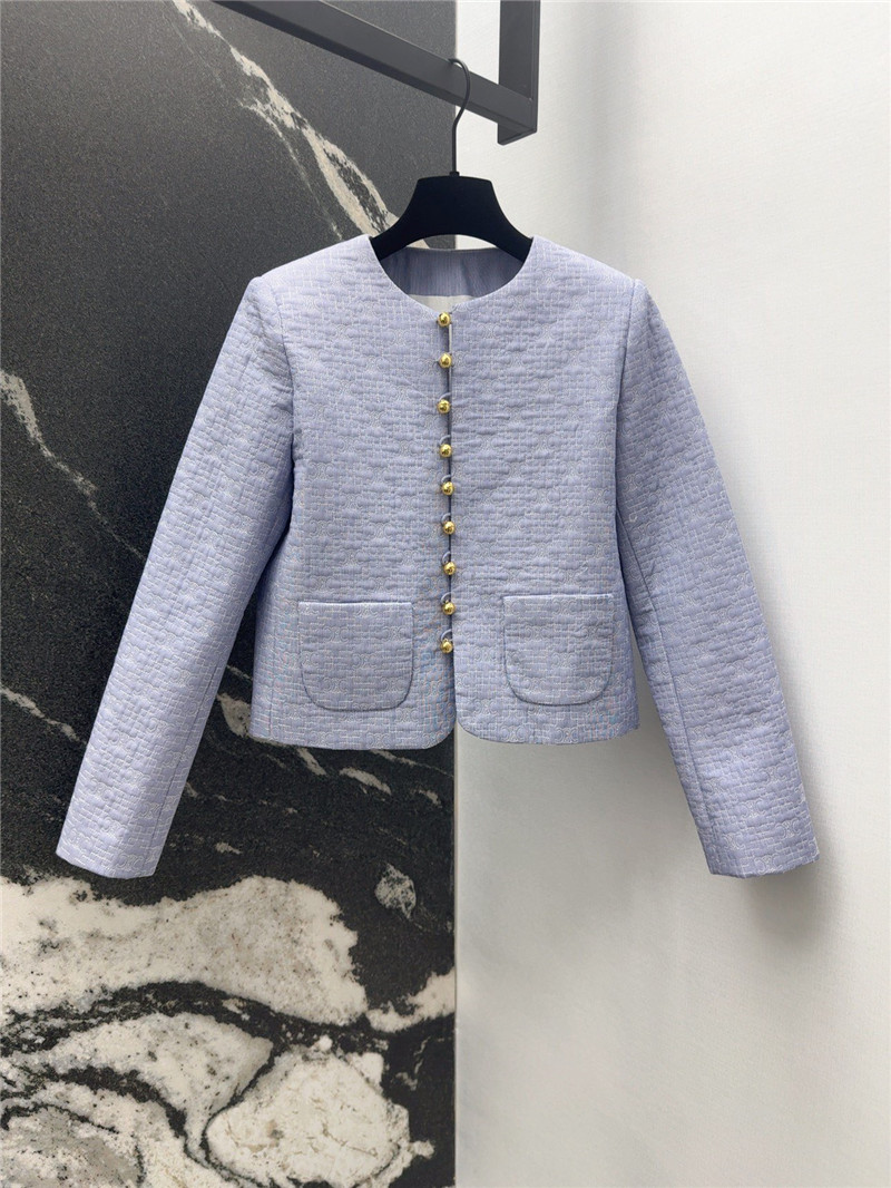 Ce1i*e blue and gold button jacquard jacket