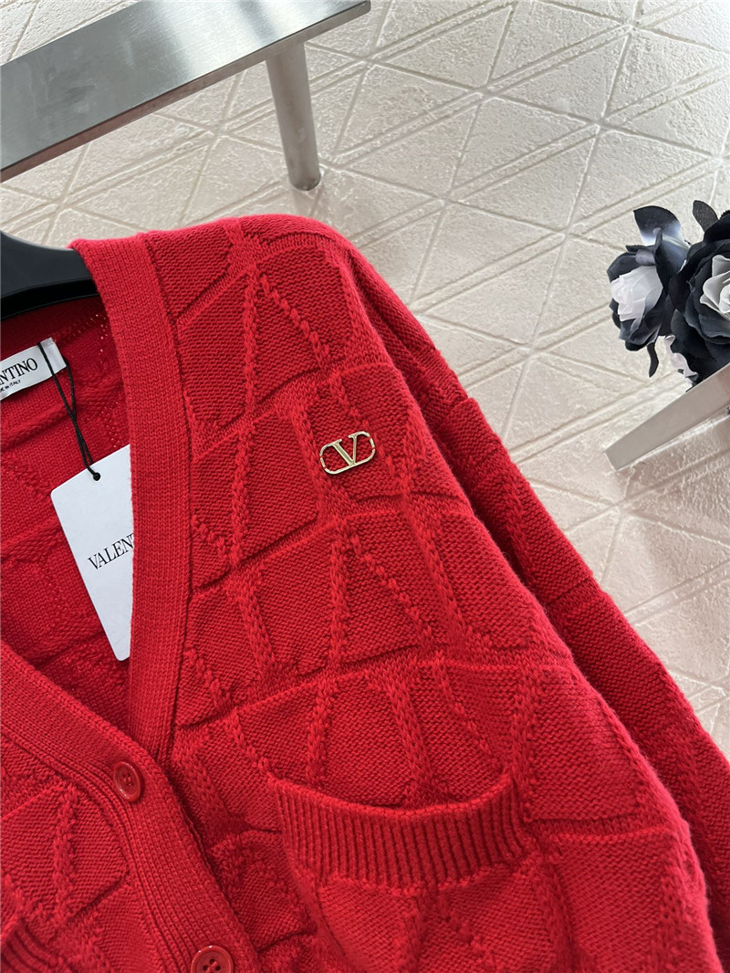 Va1e*ntin0 toile iconographe cardigan red