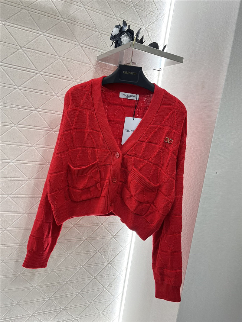 Va1e*ntin0 toile iconographe cardigan red