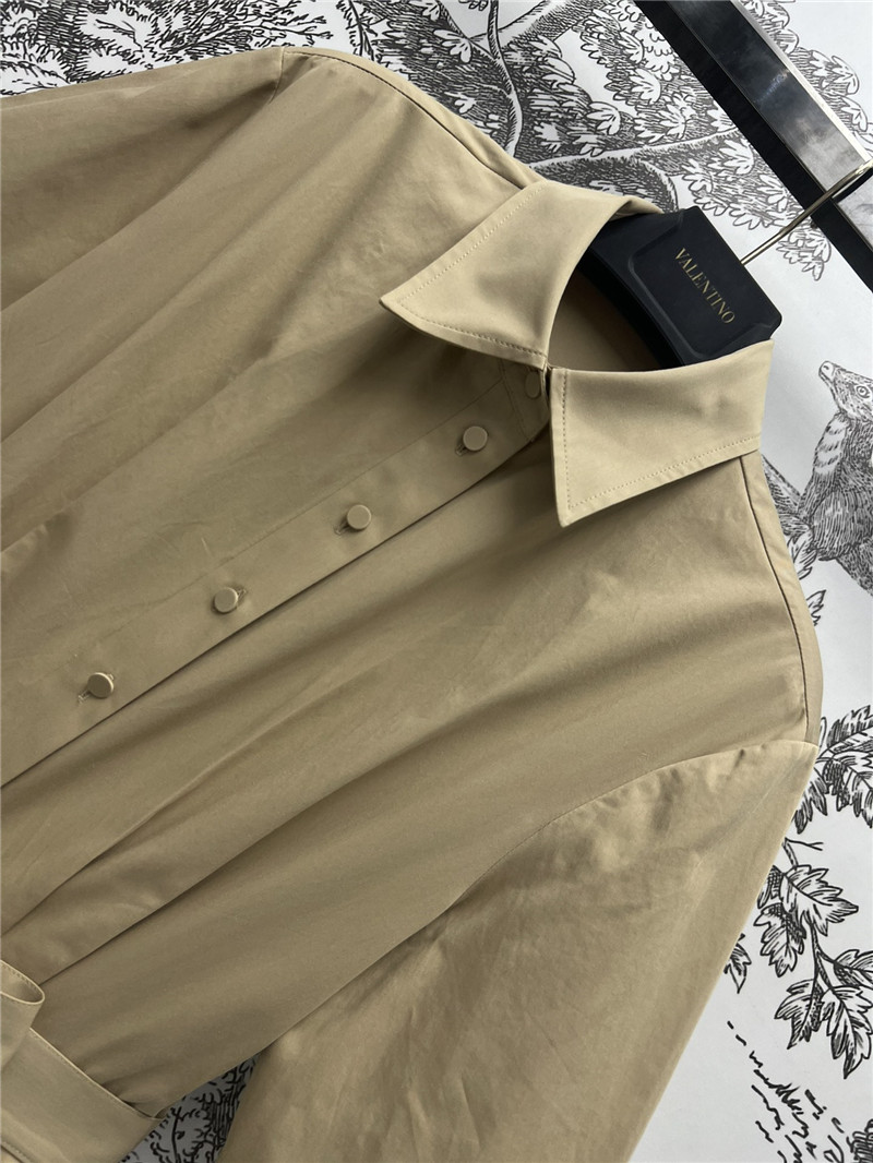 Va1e*ntin0 khaki short sleeve shirt dress