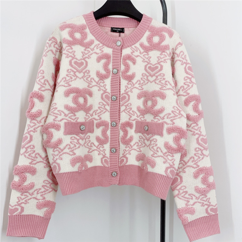 Ch**el crew neck long sleeve cardigan