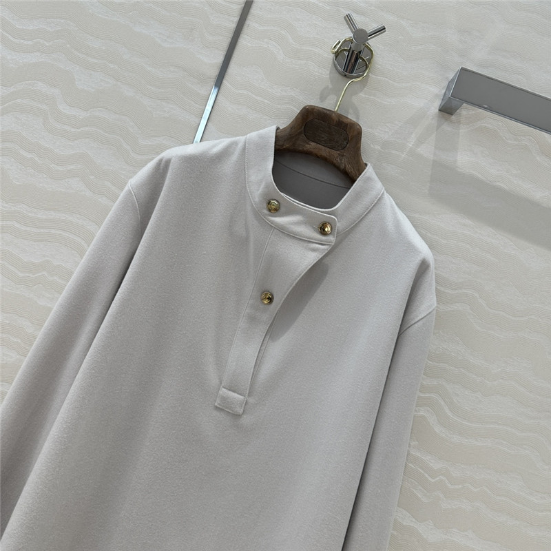 L0r0 P1ana stand collar long sleeve shirt