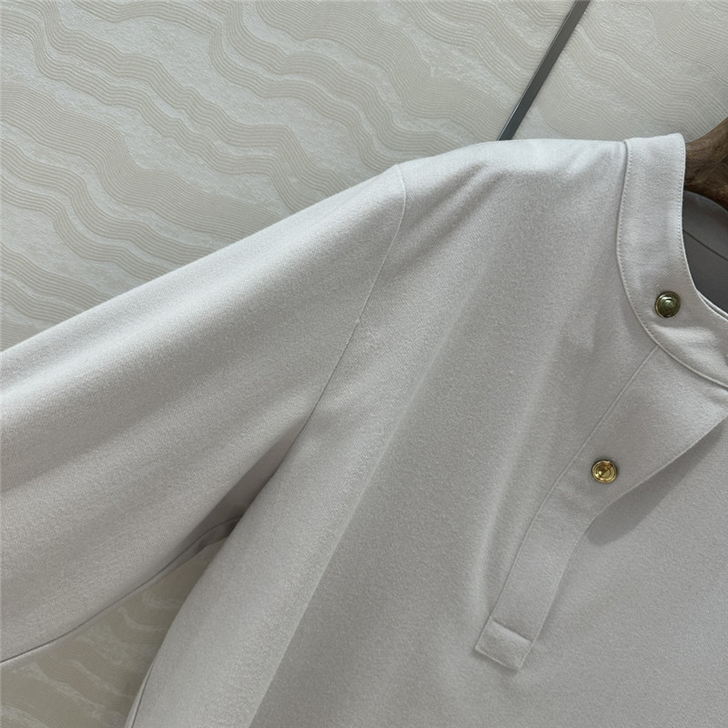 L0r0 P1ana stand collar long sleeve shirt