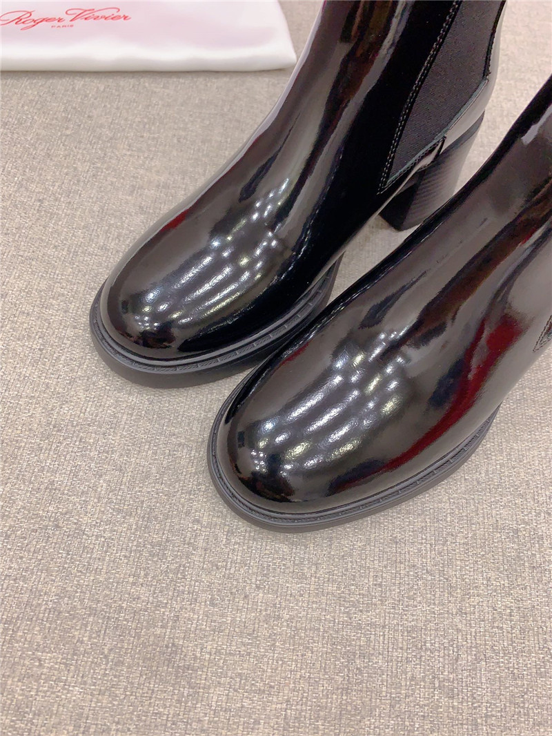 roger u1u1er viv rangers patent-leather ankle boots
