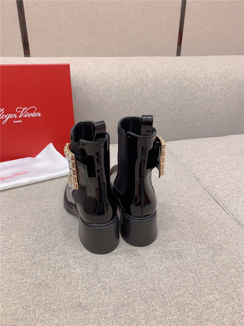 roger u1u1er viv rangers patent-leather ankle boots