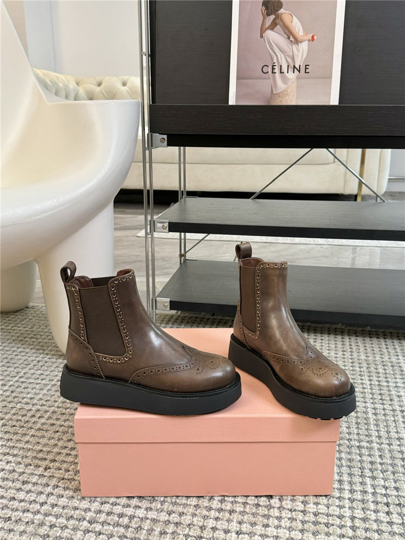 Miu Miu Chelsea Platform Ankle Boots