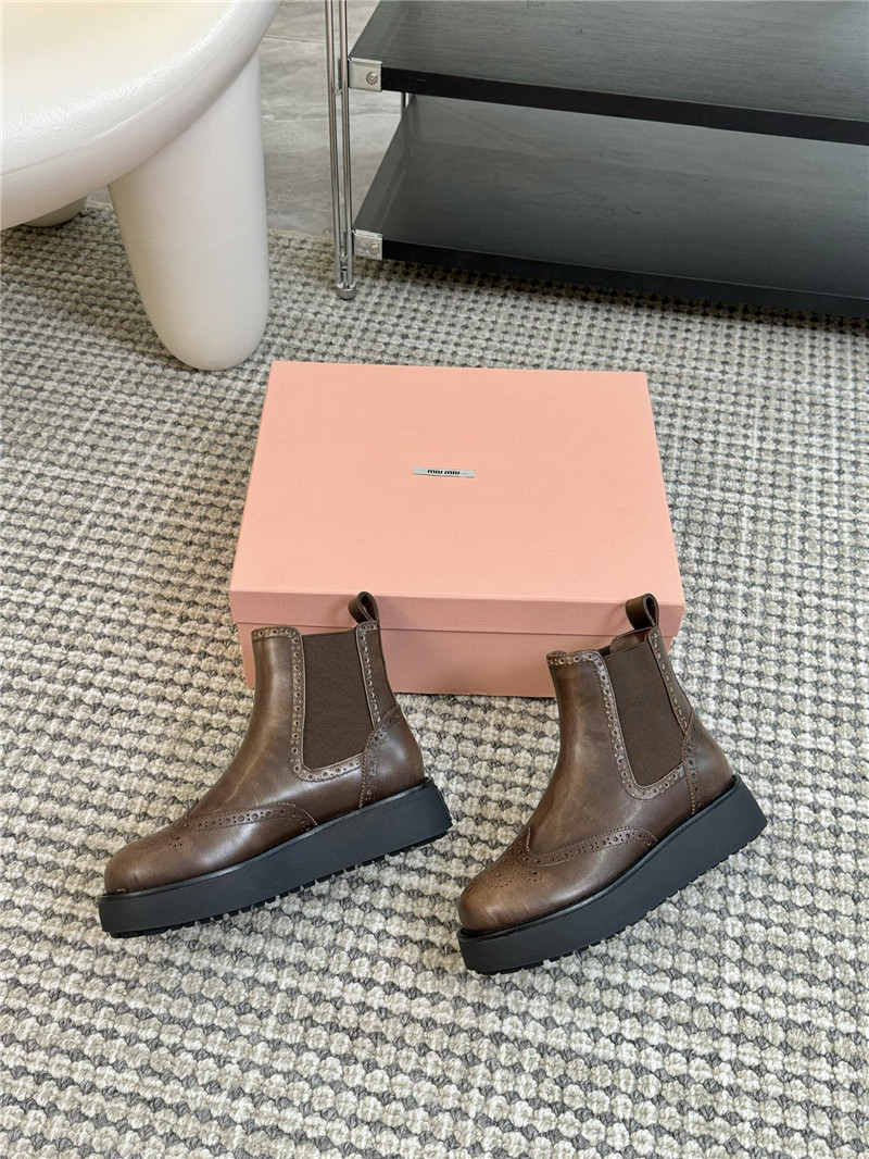 Miu Miu Chelsea Platform Ankle Boots